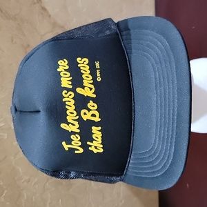 Vintage Joe Knows More than Bo Rare Trucker snapback